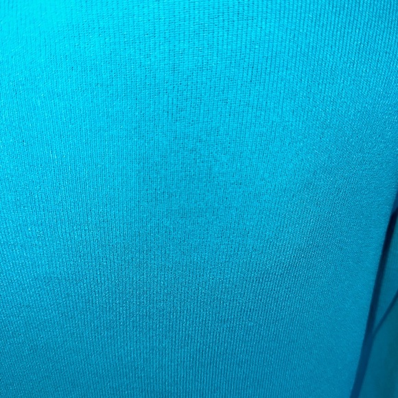 VINTAGE NWT Joseph A. Embroidered Turquoise Sweater - Picture 9 of 10